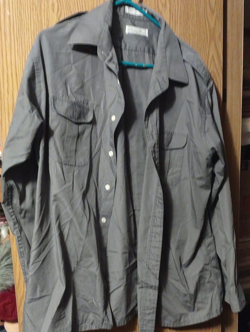 Dior Men's Lightweight Gray Button-Front Shirt Jacket